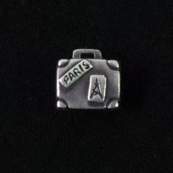 Pandora Sterling Silver Travel Suitcase Charm Paris DK Danemark 925 ALE - Picture 1 of 3